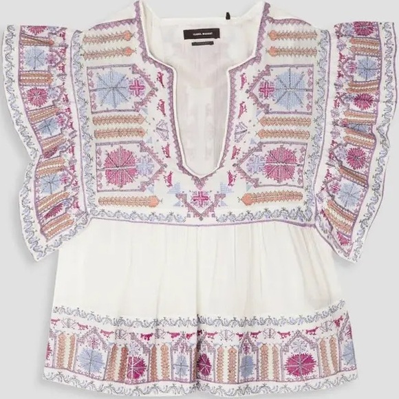 NEW WITH TAGS - Isabel Marant Clover embroidered top - Picture 1 of 5
